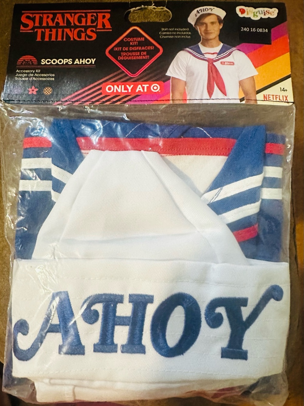 Disguise Scoops Ahoy Sailor Hat & Collar Set - White, Blue, Red